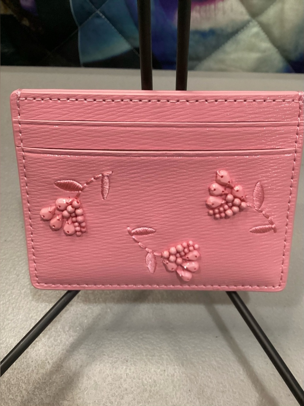 NWT Kate Spade Floral Small Slim Card Holder with Embossed Logo #KN759